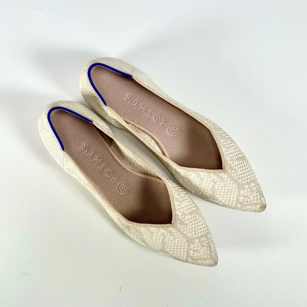 Rothy's Women’s The Point Lace Wedding Flats Slip on